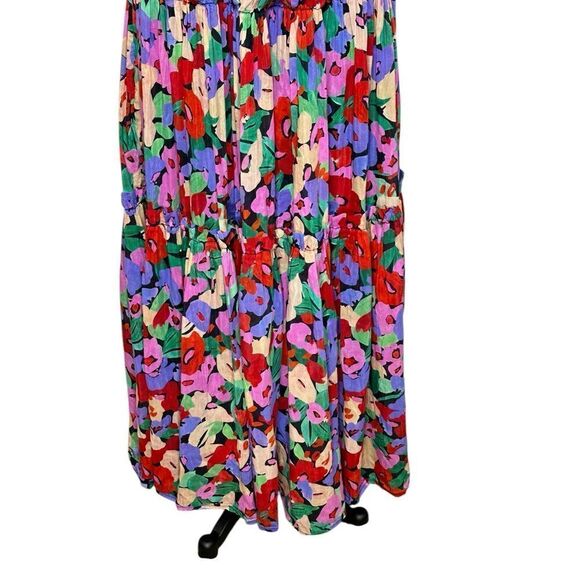 Nicholas Myla Floral Silk-Blend Tiered Maxi Dress | Size 4 - Picture 8 of 10